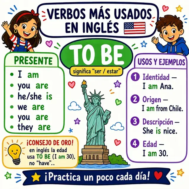 Mapa mental: verbo TO BE